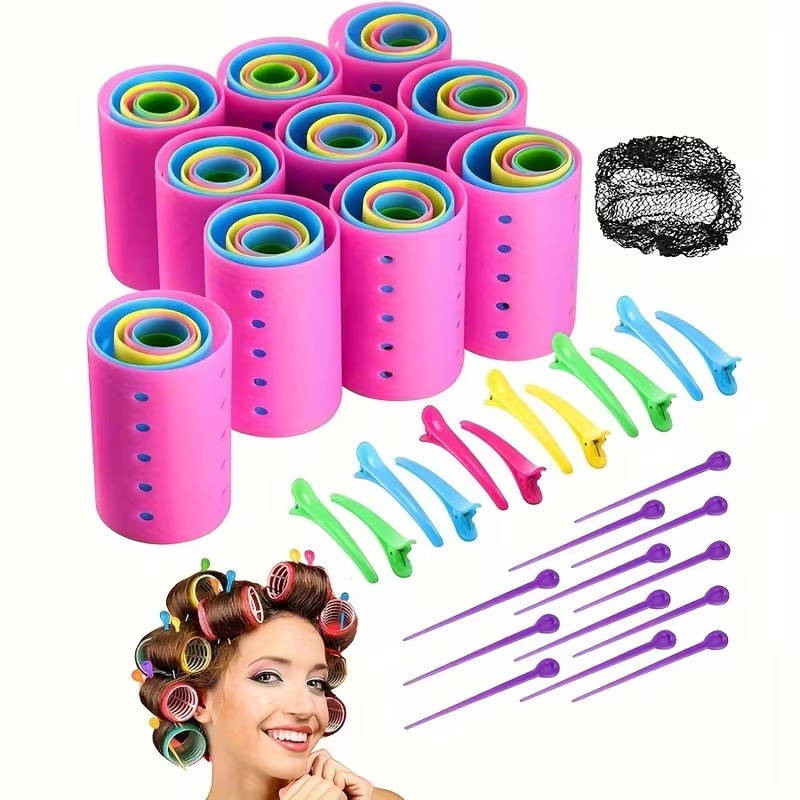 133-Piece Multicolor Heatless Hair Roller Set