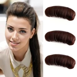 3-Piece Brown Fluffy Hair Volume Cushion Comb Set